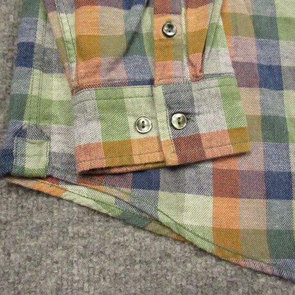 Carbon2Cobalt Shirt Mens Large Check‎ Plaid Unbrushed Flannel Effortlessly Cool - Picture 9 of 14